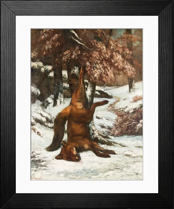 Framed Print : The Dead Fox, c.1864. Creator: Gustave Courbet Framed Print : The Dead Fox, c.1864. Creator: Gustave Courbet