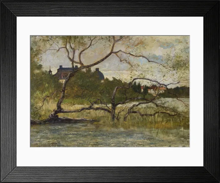 Framed Print : Motif from Drottningholm, 1887. Creator: Johann Reinhold Norstedt Framed Print : Motif from Drottningholm, 1887. Creator: Johann Reinhold Norstedt