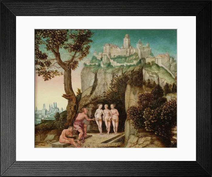Framed Print : The Judgement of Paris, mid-16th century. Creator: Hans Schopfer Framed Print : The Judgement of Paris, mid-16th century. Creator: Hans Schopfer