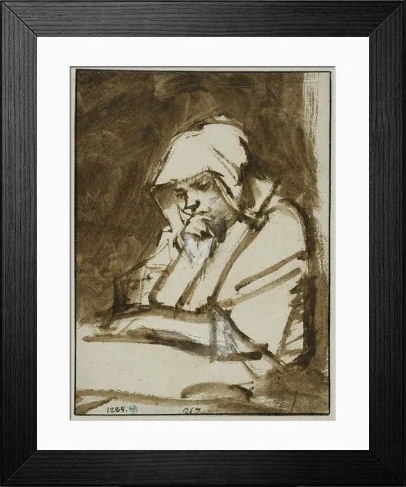 Framed Print : Hendrickje Stoffels sitting by a window with open eyes, ca 1655-1656. Creator: Rembrandt Harmensz van Rijn Framed Print : Hendrickje Stoffels sitting by a window with open eyes, ca 1655-1656. Creator: Rembrandt Harmensz van Rijn