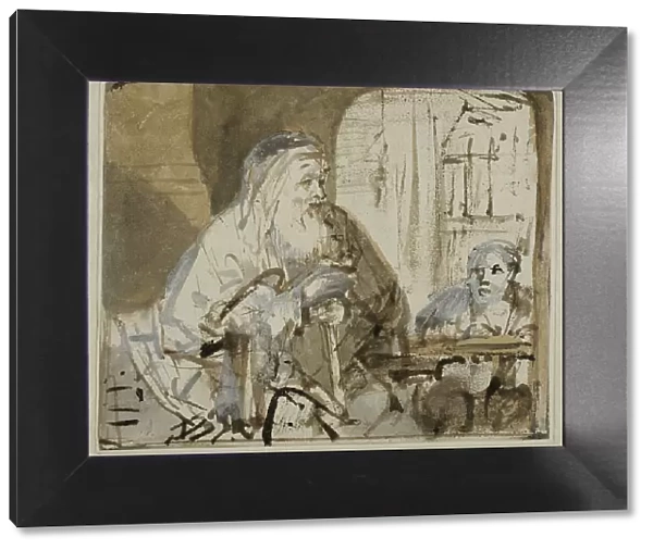 Homer dictates to a scribe. Creator: Rembrandt Harmensz van Rijn