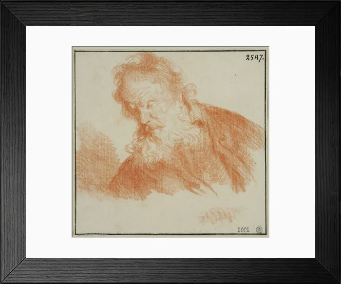 Framed Print : Head of an old man. Creator: Rembrandt Harmensz van Rijn Framed Print : Head of an old man. Creator: Rembrandt Harmensz van Rijn