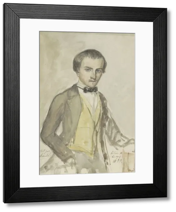 Framed Print : Portrait of Helion de Lucay, 1855. Creator: Chantal de Lucay
