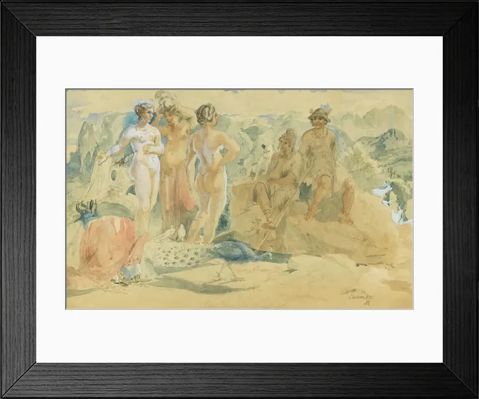Framed Print : The Judgment of Paris, 1872. Creator: Holger Roed Framed Print : The Judgment of Paris, 1872. Creator: Holger Roed