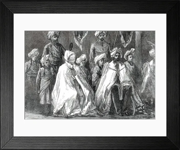 Framed Print : The Begum of Bhopal and the Maharajah of Puttiala, 1876. Creator: Unknown Framed Print : The Begum of Bhopal and the Maharajah of Puttiala, 1876. Creator: Unknown