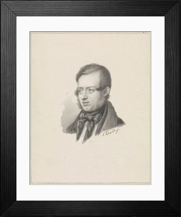 Framed Print : Portrait of Johannes Warnardus Bilders, 1841. Creator: Christiaen Kramm Framed Print : Portrait of Johannes Warnardus Bilders, 1841. Creator: Christiaen Kramm