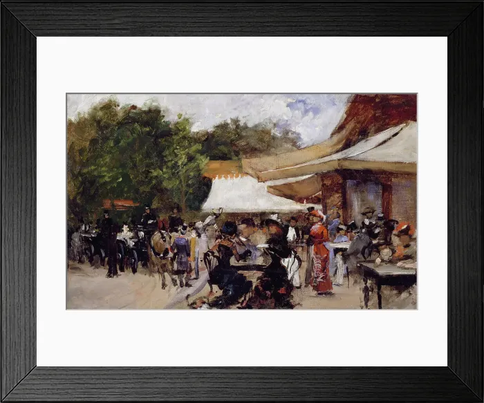 Framed Print : Outside a Restaurant in the Bois de Boulogne. Study, late 19th century. Creator: Hugo Birger Framed Print : Outside a Restaurant in the Bois de Boulogne. Study, late 19th century. Creator: Hugo Birger