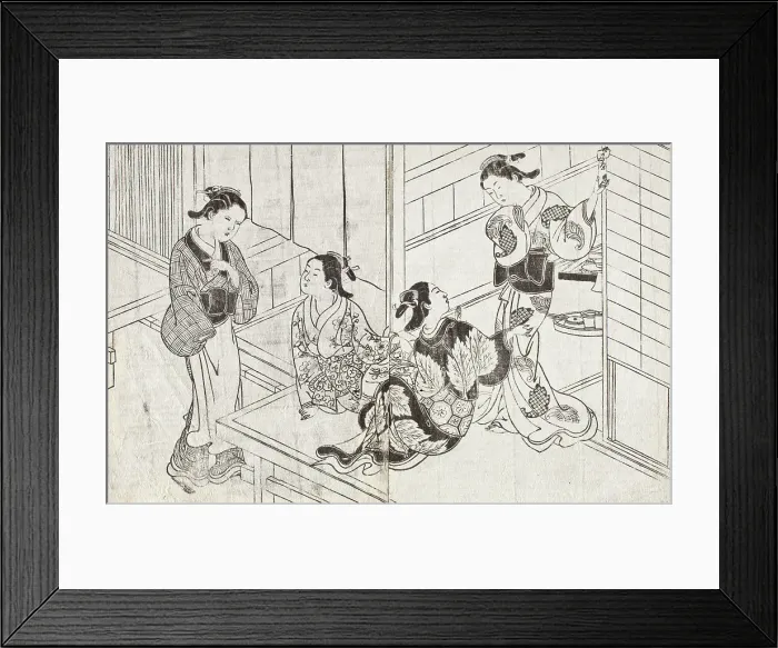 Framed Print : Women of the Green Houses, Second quarter of 18th century. Creator: Nishikawa Sukenobu Framed Print : Women of the Green Houses, Second quarter of 18th century. Creator: Nishikawa Sukenobu