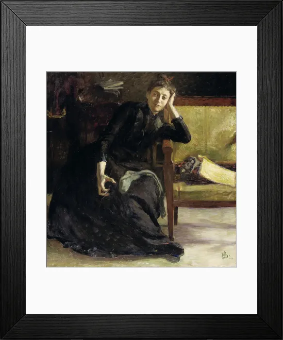 Framed Print : The Artist Eva Bonnier, 1889. Creator: Sven Richard Bergh Framed Print : The Artist Eva Bonnier, 1889. Creator: Sven Richard Bergh