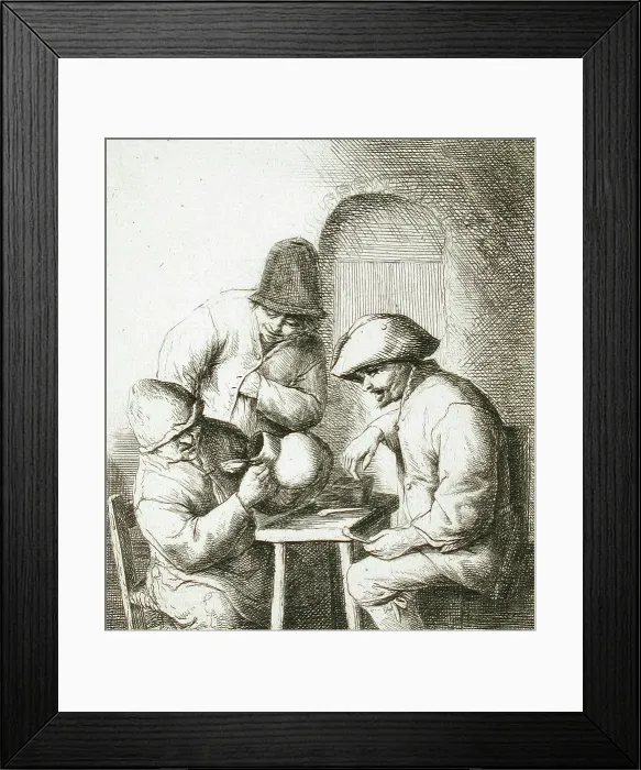 Framed Print : The Empty Jug, c1653. Creator: Adriaen van Ostade Framed Print : The Empty Jug, c1653. Creator: Adriaen van Ostade