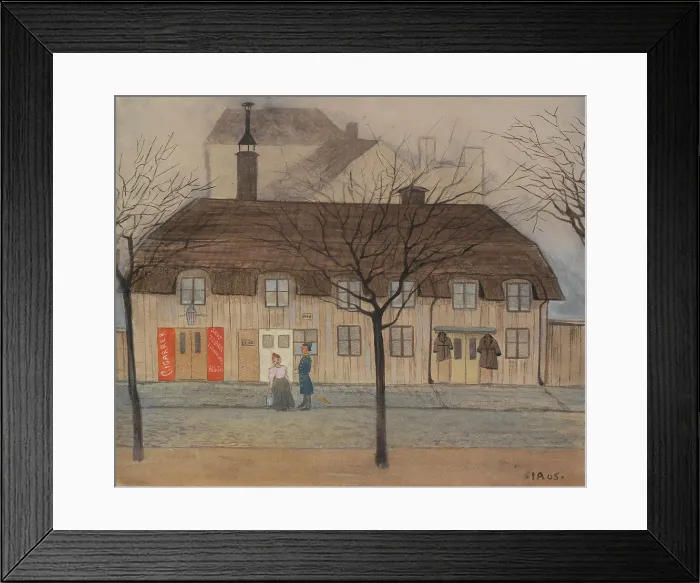 Framed Print : Servant-Girl and Policeman, 1905. Creator: Ivar Arosenius Framed Print : Servant-Girl and Policeman, 1905. Creator: Ivar Arosenius