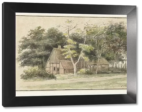 Farm among trees, 1838. Creator: Cornelis Bernardus Buijs