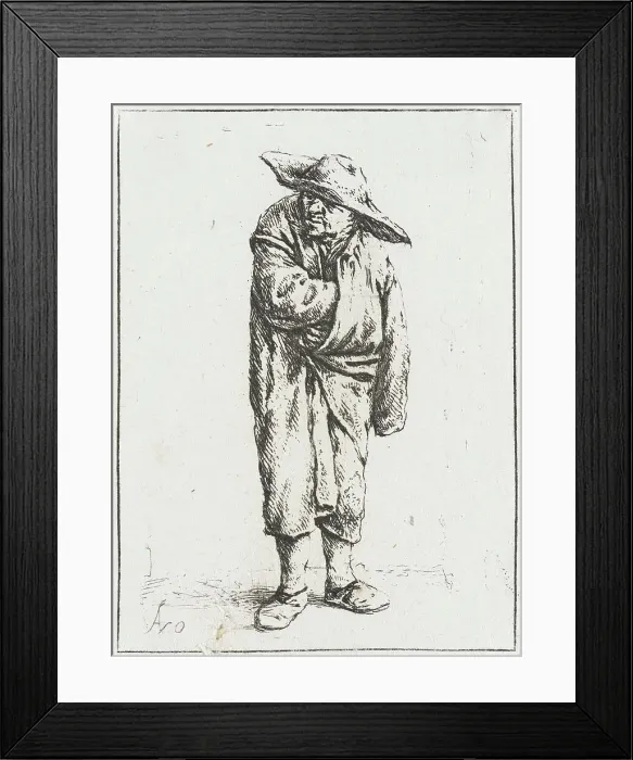Framed Print : Peasant with His Hand in His Cloak, c1638. Creator: Adriaen van Ostade Framed Print : Peasant with His Hand in His Cloak, c1638. Creator: Adriaen van Ostade
