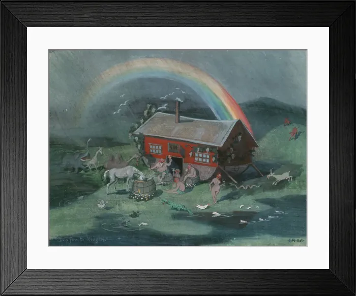 Framed Print : The First Tavern, 1906. Creator: Ivar Arosenius Framed Print : The First Tavern, 1906. Creator: Ivar Arosenius