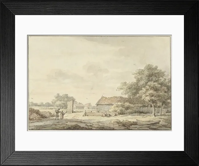 Framed Print : Landscape with farms, 1756-1826. Creator: Cornelis Buys Framed Print : Landscape with farms, 1756-1826. Creator: Cornelis Buys