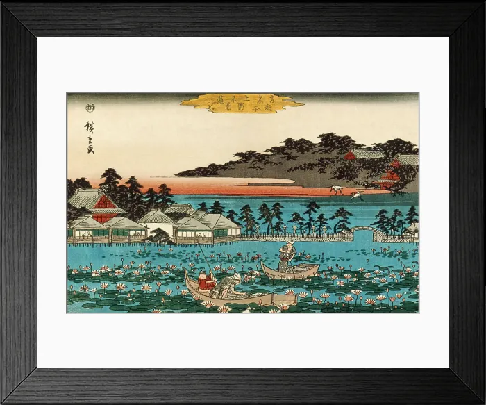 Framed Print : Shinobazu Pond at Ueno, between circa 1844 and circa 1845. Creator: Ando Hiroshige Framed Print : Shinobazu Pond at Ueno, between circa 1844 and circa 1845. Creator: Ando Hiroshige