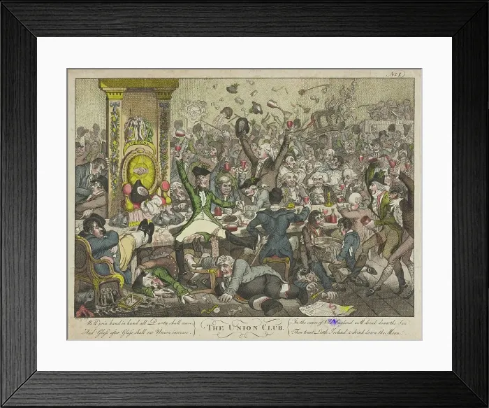 Framed Print : The Union Club, 1801. Creator: Unknown Framed Print : The Union Club, 1801. Creator: Unknown