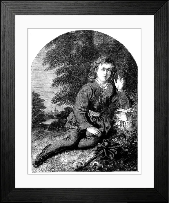 Framed Print : Whittington Resting on Highgate-Hill - from a painting by F. Newnham, 1858. Creator: Unknown Framed Print : Whittington Resting on Highgate-Hill - from a painting by F. Newnham, 1858. Creator: Unknown