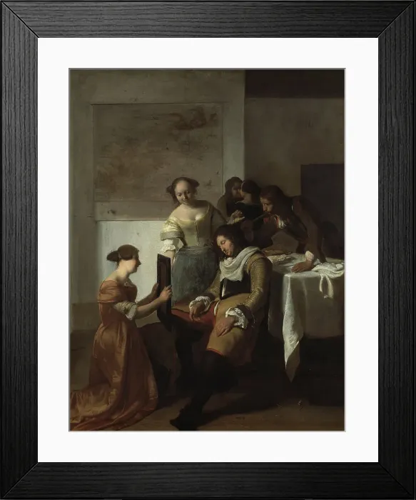Framed Print : The Sleeping Officer, late 17th century. Creator: Jacob Ochtervelt Framed Print : The Sleeping Officer, late 17th century. Creator: Jacob Ochtervelt