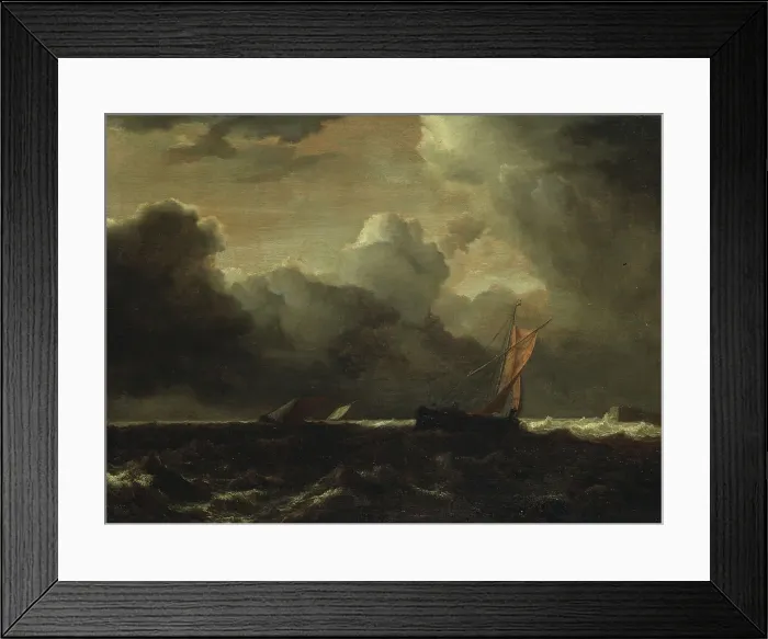 Framed Print : Storm Clouds over the Sea, mid-late 17th century. Creator: Jacob van Ruisdael Framed Print : Storm Clouds over the Sea, mid-late 17th century. Creator: Jacob van Ruisdael