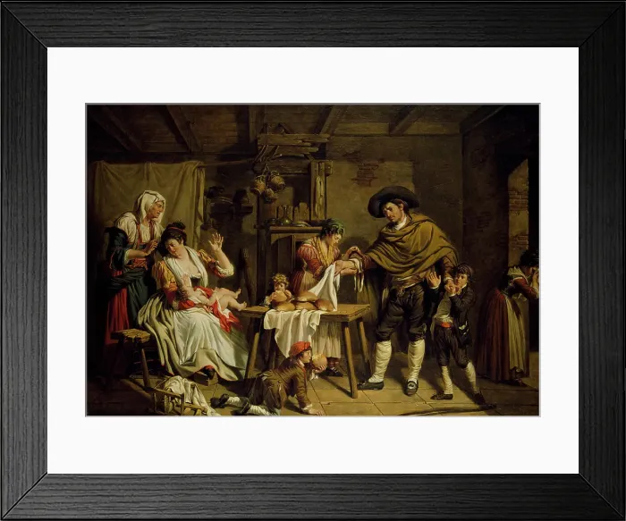 Framed Print : The Self-sacrifice of a father, 1784. Creator: Jacques Henri Sablet Framed Print : The Self-sacrifice of a father, 1784. Creator: Jacques Henri Sablet