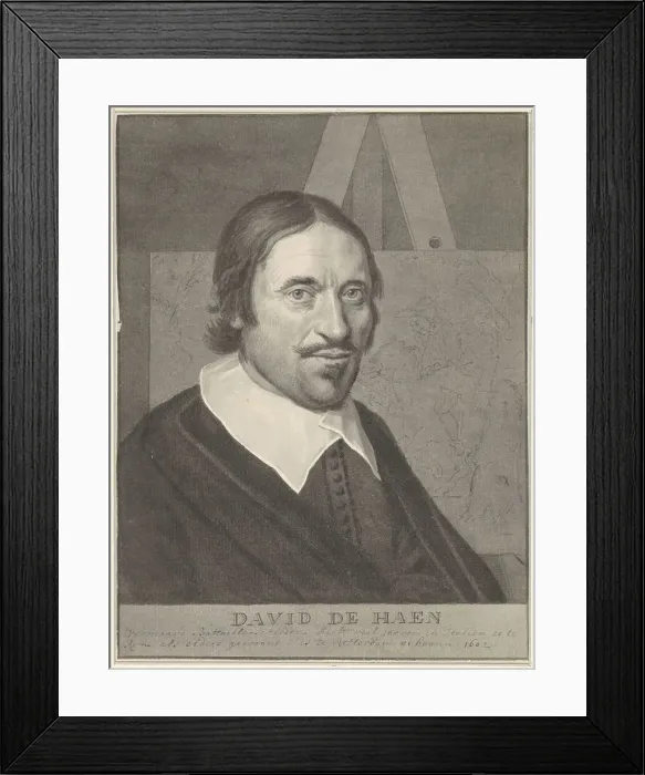 Framed Print : Portrait of David de Haen, 1758. Creator: Cornelis van Noorde Framed Print : Portrait of David de Haen, 1758. Creator: Cornelis van Noorde
