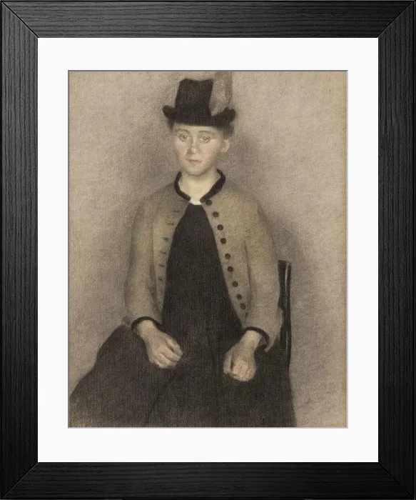 Framed Print : Ida Ilsted, the Artist's Wife, 1890. Creator: Vilhelm Hammershoi Framed Print : Ida Ilsted, the Artist's Wife, 1890. Creator: Vilhelm Hammershoi