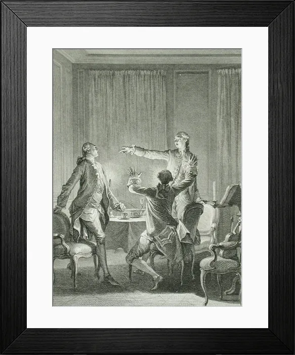 Framed Print : Untitled (The Quarrel), 1777. Creator: Antoine Jean Duclos Framed Print : Untitled (The Quarrel), 1777. Creator: Antoine Jean Duclos