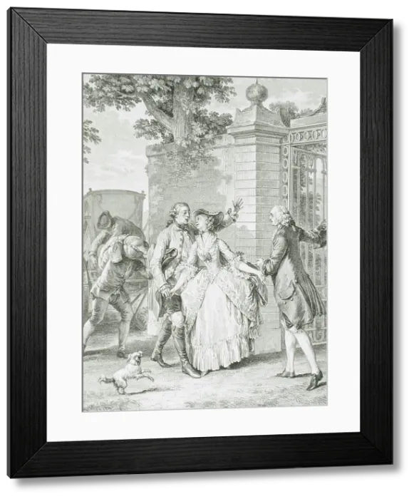Framed Print : La Confiance des belles âmes, 1777. Creator: Antoine Jean Duclos Framed Print : La Confiance des belles âmes, 1777. Creator: Antoine Jean Duclos