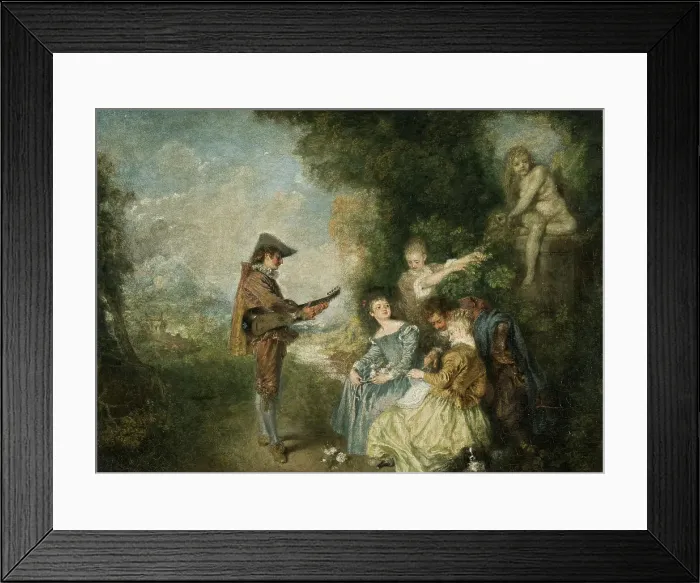 Framed Print : The Love Lesson, early 18th century. Creator: Jean-Antoine Watteau Framed Print : The Love Lesson, early 18th century. Creator: Jean-Antoine Watteau