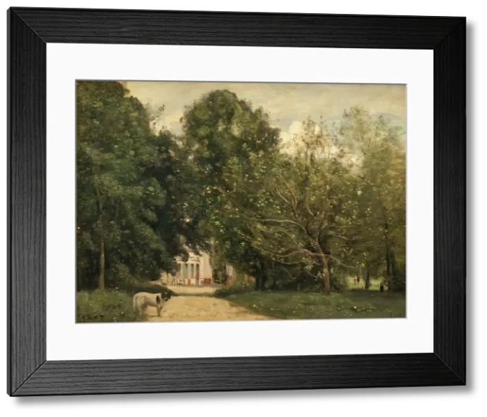 Framed Print : The Entrance to M. Dubuisson's Villa at Brunoy, 1868. Creator: Jean-Baptiste-Camille Corot Framed Print : The Entrance to M. Dubuisson's Villa at Brunoy, 1868. Creator: Jean-Baptiste-Camille Corot