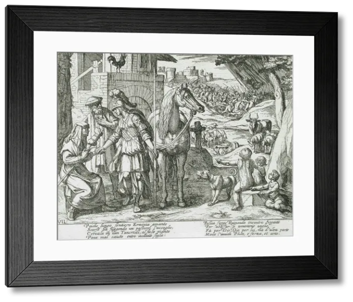 Framed Print : Canto VII, 16th century. Creator: Antonio Tempesta