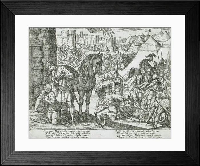 Framed Print : Canto XII, 16th century. Creator: Antonio Tempesta