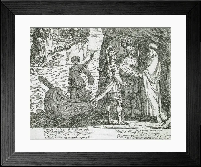 Framed Print : Canto XV, 16th century. Creator: Antonio Tempesta
