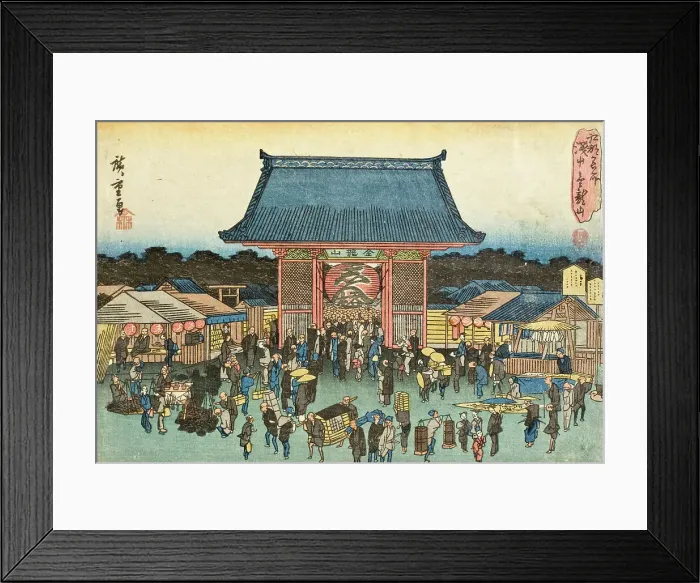 Framed Print : Asakusa, Edo, 1853. Creator: Ando Hiroshige Framed Print : Asakusa, Edo, 1853. Creator: Ando Hiroshige