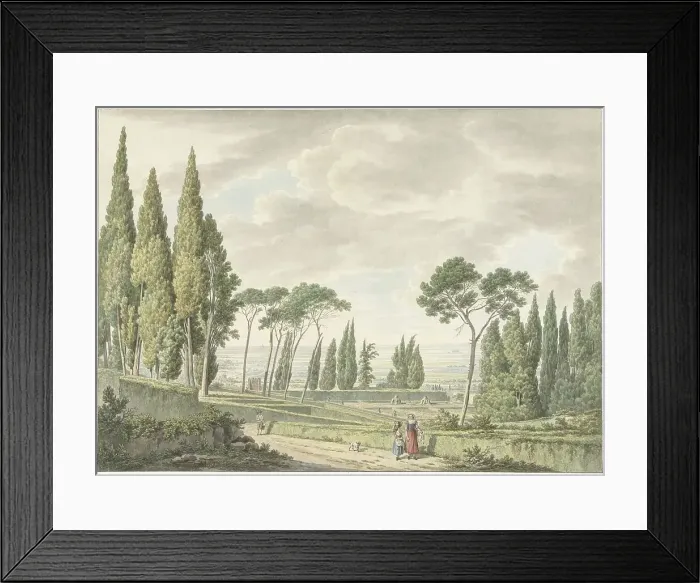 Framed Print : View of the terraces of the Villa d'Este in Tivoli, 1791. Creator: Daniel Dupré Framed Print : View of the terraces of the Villa d'Este in Tivoli, 1791. Creator: Daniel Dupré