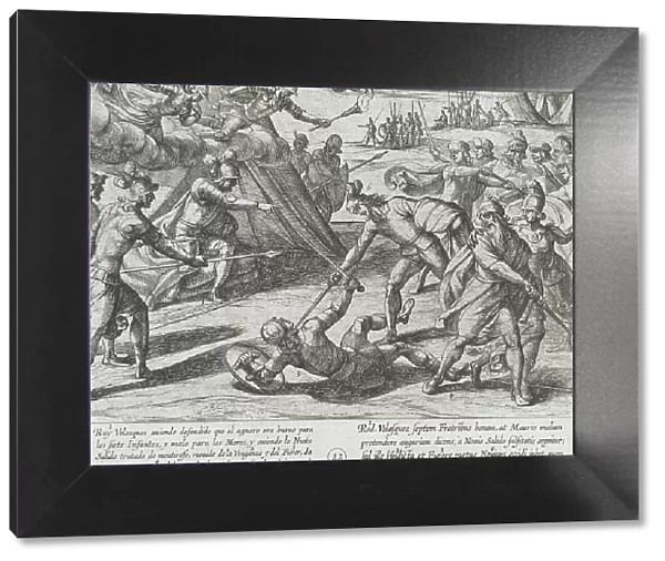 Ruy Velazquez Orders the Death of Nuño Salido, Gonzalez Gomez Comes to His Aid and Kills... 1612. Creator: Antonio Tempesta