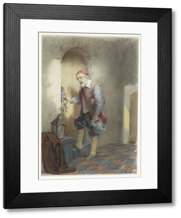 Framed Print : Jailer, 1837-1895. Creator: David van der Kellen