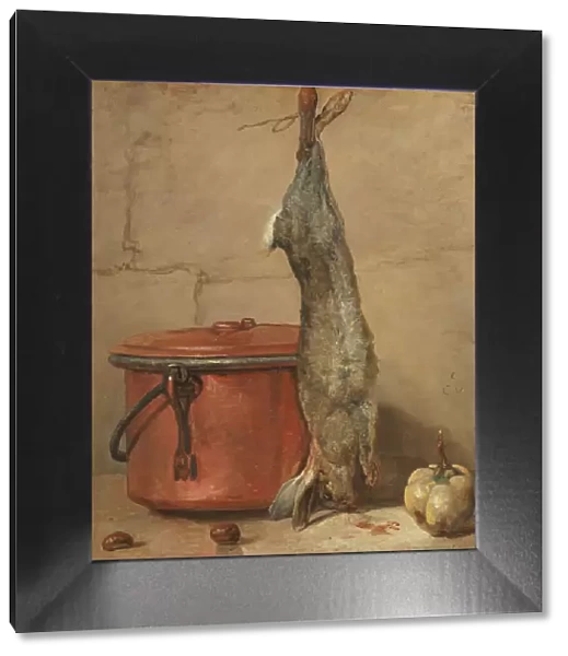 Rabbit and Copper Pot, mid-late 18th century. Creator: Jean-Simeon Chardin