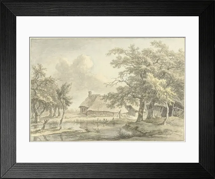 Framed Print : Farm in Eext (Drenthe), 1755-1818. Creator: Egbert van Drielst Framed Print : Farm in Eext (Drenthe), 1755-1818. Creator: Egbert van Drielst