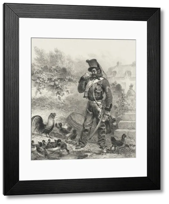 Framed Print : La Tentation, c1833. Creator: Auguste Raffet Framed Print : La Tentation, c1833. Creator: Auguste Raffet