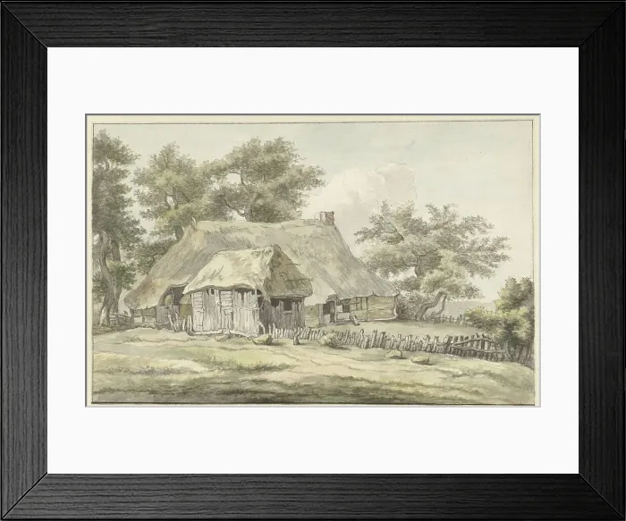 Framed Print : Farm in Eext, Drenthe, 1755-1818. Creator: Egbert van Drielst Framed Print : Farm in Eext, Drenthe, 1755-1818. Creator: Egbert van Drielst