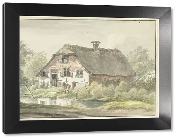 Farmhouse with thatched roof, 1755-1818. Creator: Egbert van Drielst
