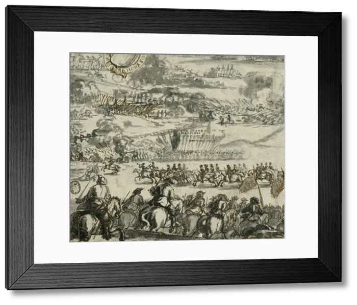 Framed Print : Battle scene. Creator: Romeyn de Hooghe Framed Print : Battle scene. Creator: Romeyn de Hooghe