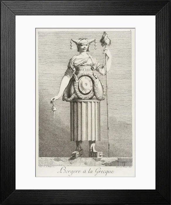 Framed Print : Bergère à la Grecque, 1771. Creator: Bossi Framed Print : Bergère à la Grecque, 1771. Creator: Bossi