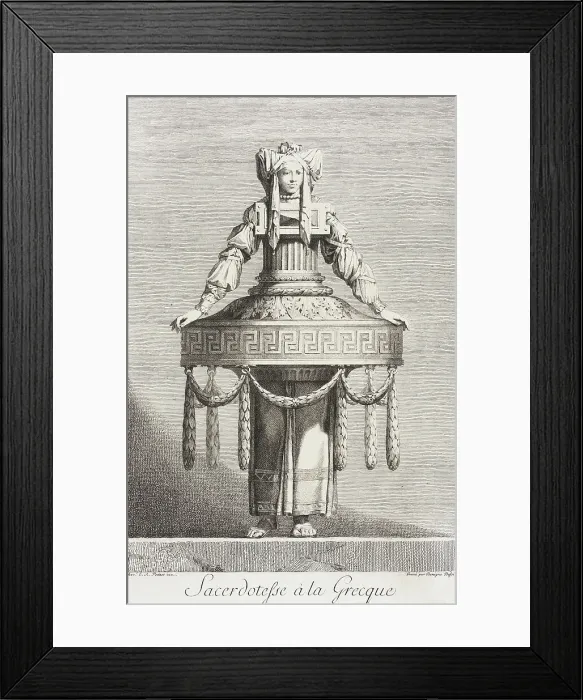 Framed Print : Sacerdotesse à la Grecque, 1771. Creator: Bossi Framed Print : Sacerdotesse à la Grecque, 1771. Creator: Bossi