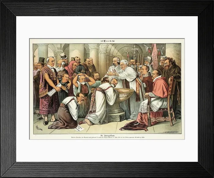 Framed Print : Compulsory Baptism. In 1500, after the Conquest of Granada, Ferdinand V... 11 March 1885. Creator: Bernhard Gillam. Compulsory Baptism. In 1500, after the Conquest of Granada, Ferdinand V... 11 March 1885. Creator: Bernhard Gillam Framed Print : Compulsory Baptism. In 1500, after the Conquest of Granada, Ferdinand V... 11 March 1885. Creator: Bernhard Gillam. Compulsory Baptism. In 1500, after the Conquest of Granada, Ferdinand V... 11 March 1885. Creator: Bernhard Gillam
