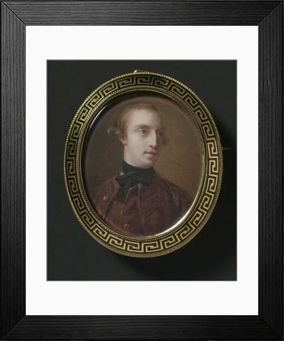 Framed Print : Unknown man, c18th century. Creator: Thomas Frye Framed Print : Unknown man, c18th century. Creator: Thomas Frye