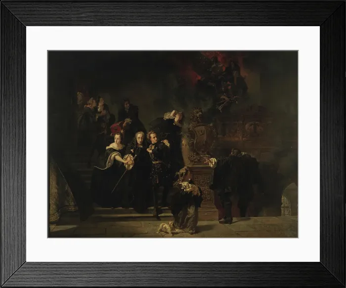 Framed Print : The Fire at the Royal Palace, Stockholm, May 7th, 1697, (1862-1866). Creator: Johan Fredrik Hockert Framed Print : The Fire at the Royal Palace, Stockholm, May 7th, 1697, (1862-1866). Creator: Johan Fredrik Hockert