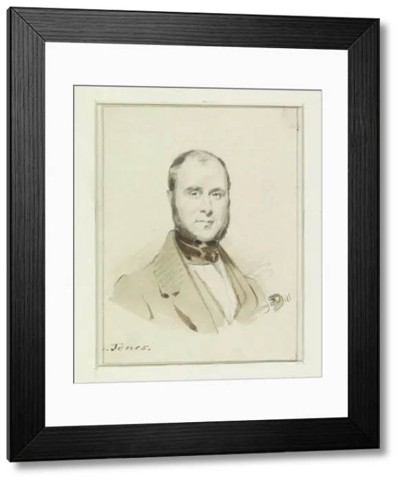 Framed Print : Portrait of Daniel Adolphe Robert Jones, 1841. Creator: Eugene Francois de Block Framed Print : Portrait of Daniel Adolphe Robert Jones, 1841. Creator: Eugene Francois de Block
